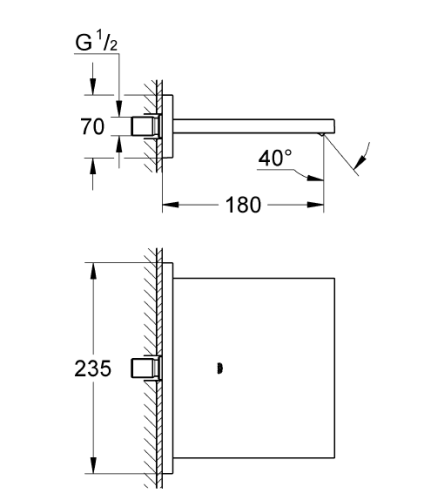 Grohe Allure Banyo ve Duş İçin Şelale Çıkış Ucu - 13317000 - Thumbnail