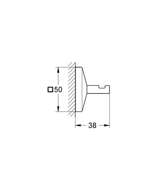 Grohe Allure Brilliant Bornoz Askısı - 40498000 - Thumbnail