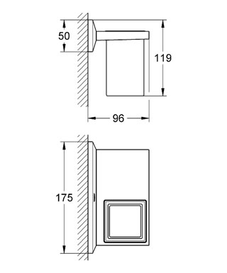 Grohe Allure Brilliant Raf + Diş Fırçalık - 40503000 - Thumbnail