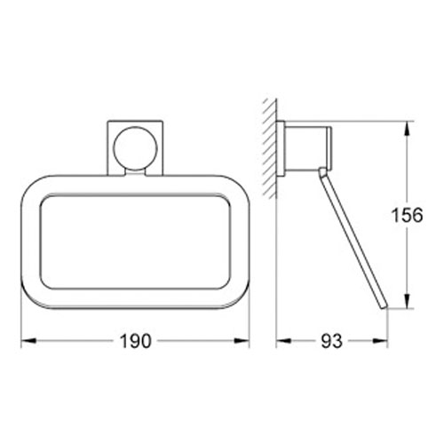 Grohe Allure Halka Yuvarlak Havluluk - 40339000 - Thumbnail