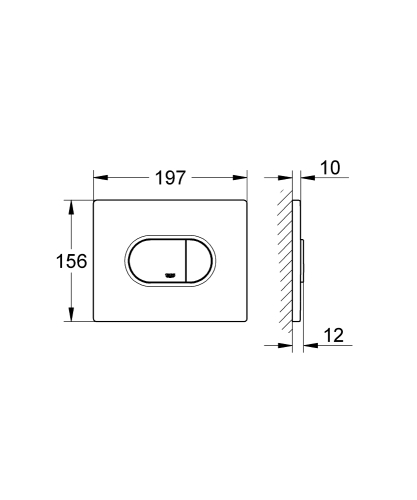 Grohe Gömme Rezervuar Kumanda Paneli Yatay ABS Krom - 38858000 - Thumbnail