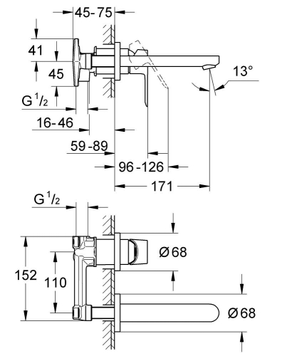 Grohe Bauedge İki Delikli Lavabo Bataryası 20474000 - 2