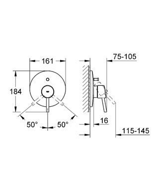 Grohe Concetto Ankastre Banyo Duş Bataryası - 19346001 - Thumbnail