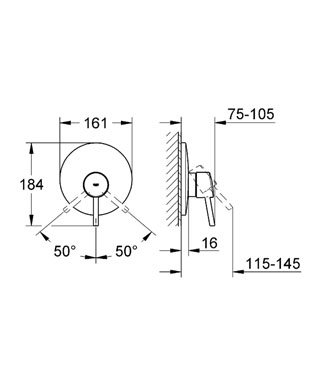 Grohe Concetto Ankastre Duş Bataryası - 19345001 - Thumbnail