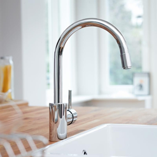 Grohe Eviye Bataryası Spiralli Tek Akış Concetto Krom - 32663003 - Thumbnail