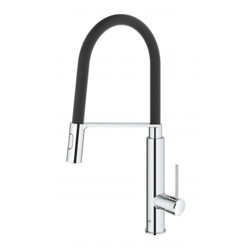 Grohe Eviye Bataryası Spiralli 2Fonk Concetto Krom/Siyah-31491000 - Thumbnail