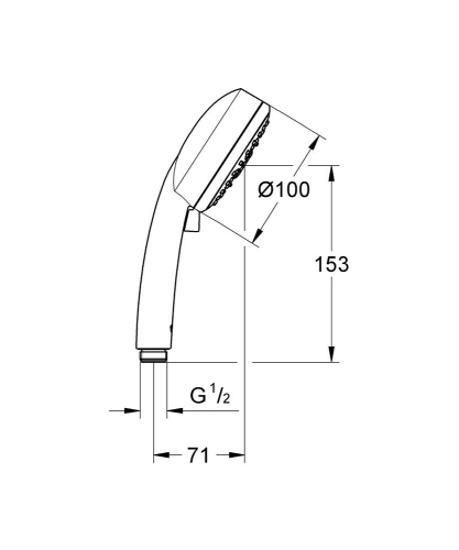 Grohe New Tempesta Cosmopolitan 100 El Duşu 4 Sprey 27575002 - Thumbnail