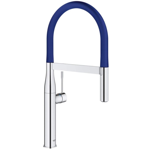 Grohe Eviye Bataryası Spiralli 2 Fonk. Essence Krom/Mavi - 124979 - Thumbnail