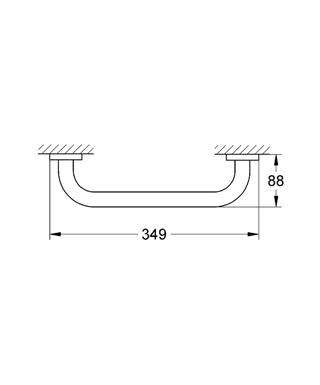 Grohe Essentials Banyo Tutamağı Tutunma Barı - 40421001 - Thumbnail