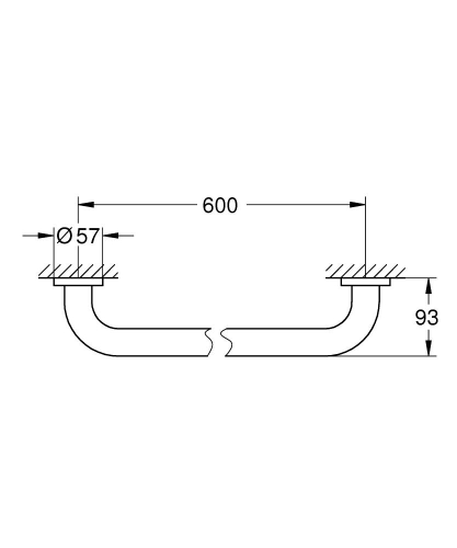 Grohe Essentıals Tutunma Barı 600 Mm Krom 40794001 - Thumbnail