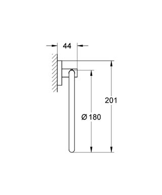 Grohe Essentials Halka Yuvarlak Havluluk - 40365001 - 2