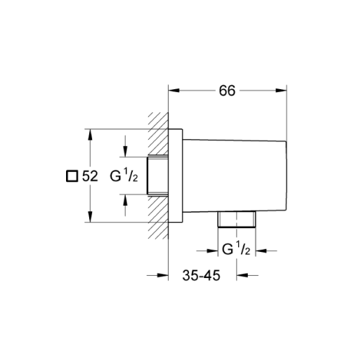 Grohe Euphoria Cube Duş Çıkış Dirseği - 27704000 - Thumbnail