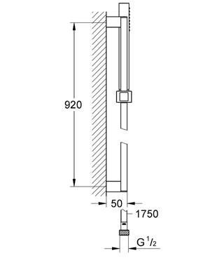 Grohe Euphoria Cube Sürgülü Duş Seti 1 Akışlı - 27890000 - Thumbnail