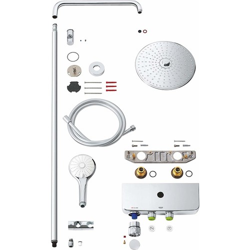 Grohe Euphoria SmartControl System 260 Mono Duvara Monte Termostatik Bataryalı Duş Sistemi - 26509000 - 3