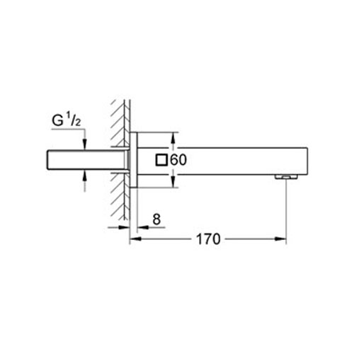 Grohe Eurocube Çıkış Ucu - 13303000 - Thumbnail