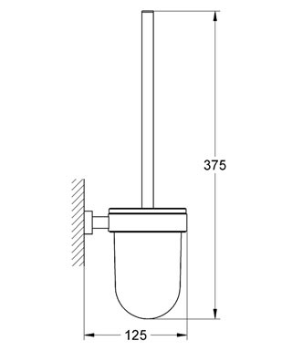 Grohe Eurocube Tuvalet Fırçası - 40513001 - Thumbnail