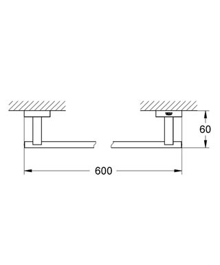 Grohe Eurocube Uzun Havluluk - 40509001 - 3