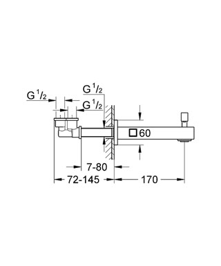Grohe Eurocube Yön Değiştiricili Çıkış Ucu - 13304000 - Thumbnail
