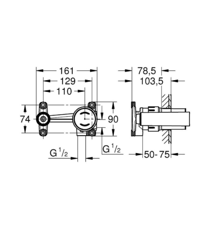Grohe Eurodisc Joy Tek Kumandalı Lavabo Bataryaları İçin İç Gövde - 23429000 - 2