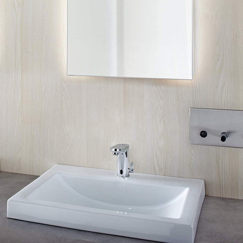 Grohe Eurosmart Cosmopolitan E Fotoselli Lavabo Bataryası, Çift Su Girişli Pilli - 36327001 - 2