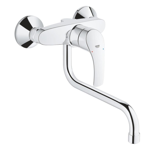 Grohe Eviye Bataryası Duvardan Aplike Eurosmart Krom - 32224002 - Thumbnail