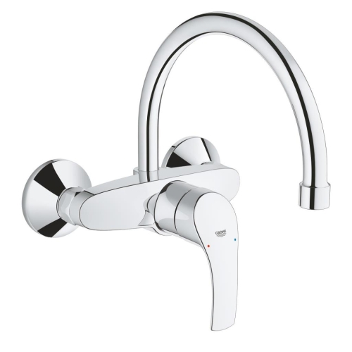 Grohe Eviye Bataryası Duvardan Aplike Eurosmart Krom - 32482002 - Thumbnail