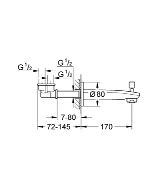 Grohe Eurostyle Cosmopolitan Yön Değiştiricili Çıkış Ucu - 13277002 - Thumbnail