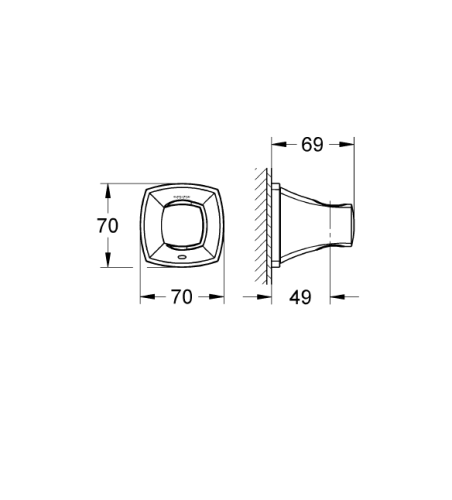 Grohe El Duşu Askısı Grandera Krom/Altın - 27969IG0 - Thumbnail