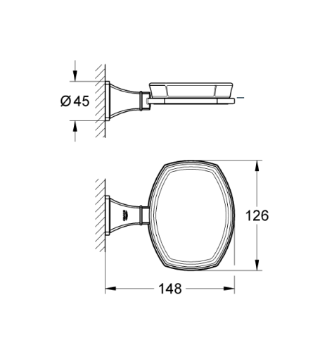Grohe Sabunluk Ve Tutacağı Grandera Seramik Krom - 40628000 - 2