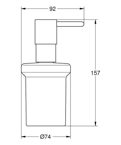 Grohe Sıvı Sabunluk Camı ve Pompası Essentials Brushed Hard Graphite - 40394AL1 - Thumbnail