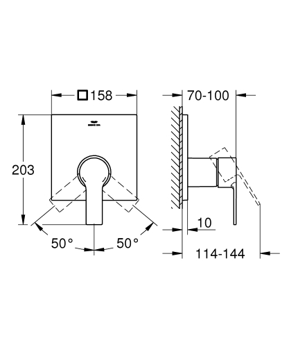 Grohe Allure Ankastre Duş Bataryası - 19317001 - 4