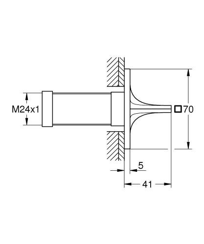 Grohe Allure Ankastre Stop Valf - 19334A01 - Thumbnail