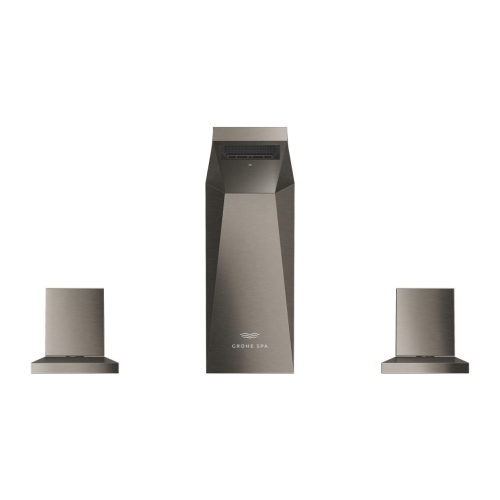 Grohe Allure Brilliant 3 Delikli Lavabo Bataryası M Boyut Brushed Hard Graphite - 20626AL0 - 2
