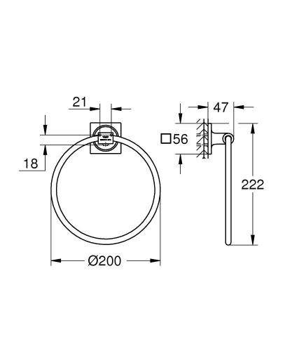 Grohe Allure Halka Havluluk Brushed Warm Sunset – 40339DL1 - Thumbnail