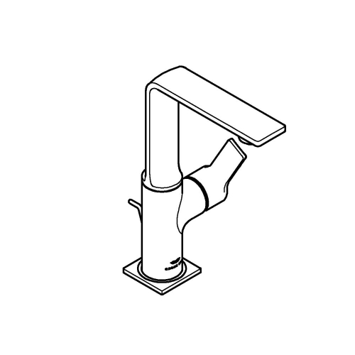 Grohe Allure Tek Kumandalı Lavabo Bataryası 1/2L-Boyut - 32146001 - 2