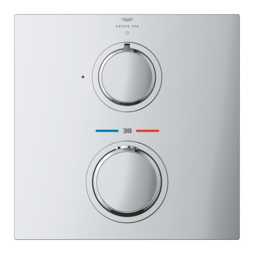 Grohe Allure Tek Valfli Akış Kontrollü, Ankastre Termostatik Duş Bataryası - 19380002 - 3