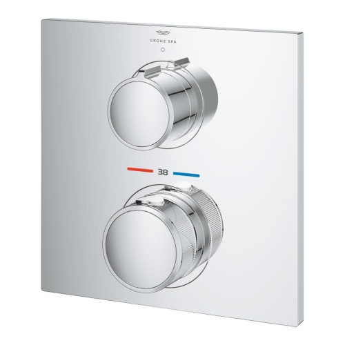 Grohe Allure Tek Valfli Akış Kontrollü, Ankastre Termostatik Duş Bataryası - 19380002 - 4