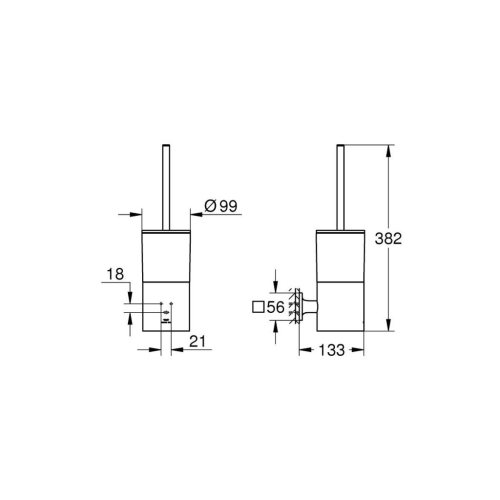 Grohe Allure Tuvalet Fırçası Seti - 40340001 - 3