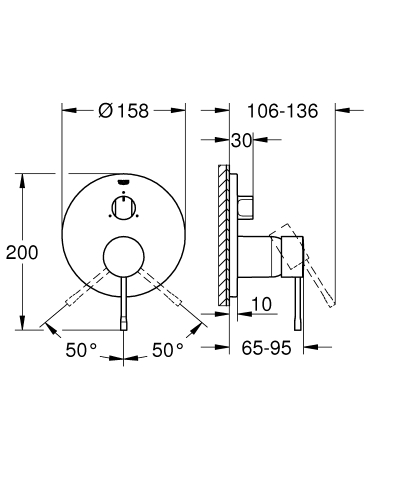 Grohe Ankastre Banyo Bat. 3 Çık. Essence Warm Sunset - 24092DA1 - 10