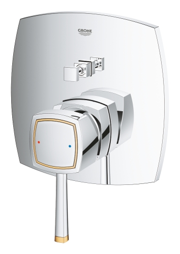 Grohe Ankastre Banyo Bataryası 2 Çık. Grandera Kr/Altın- 24068IG0 - Thumbnail