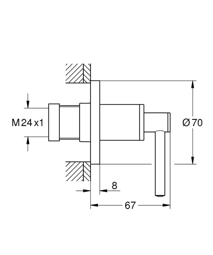 Grohe Ankastre Stop Valf Atrio SuperSteel – 29397DC0 - Thumbnail