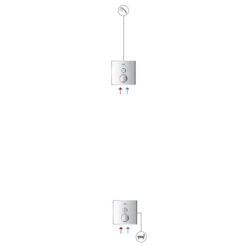 Grohe Ankastre Term. Banyo Bat. 1 Çık. S.Control Beyaz - 29150LS0 - Thumbnail
