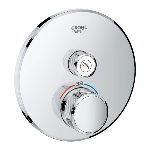 Grohe Ankastre Term. Banyo Bat. 1 Çık. SmartControl Krom-29118000 - Thumbnail