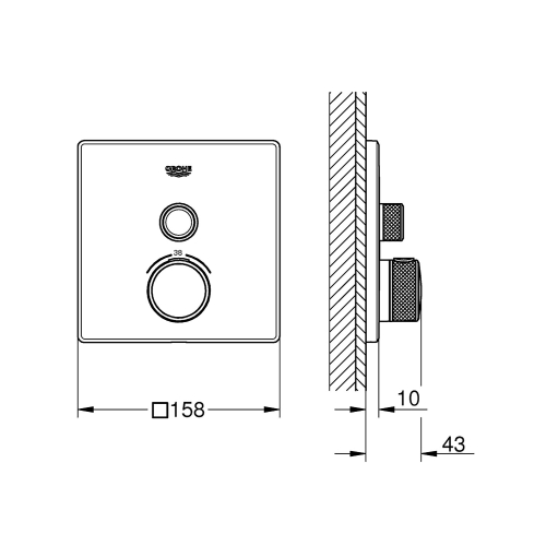 Grohe SmartControl Termostatik Banyo Bataryası Krom-29123000 - 3