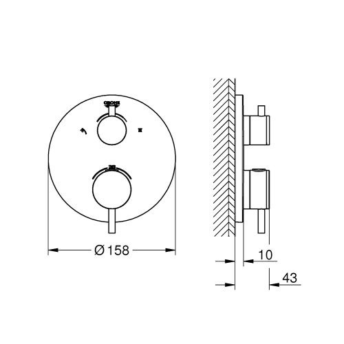 Grohe Ankastre Term. Banyo Bat. 2 Çık. Atrio Super Steel - 24135DC3 - 5