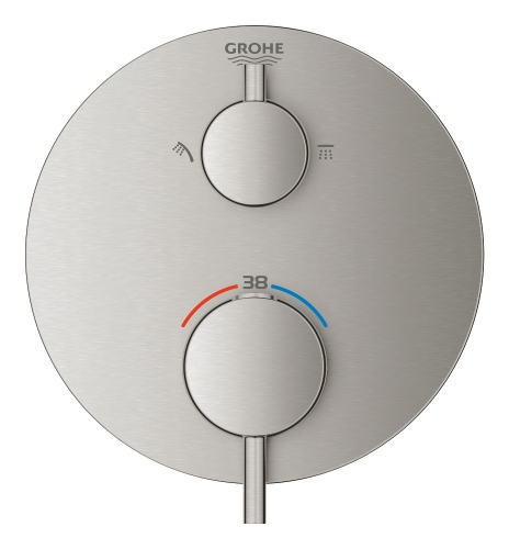 Grohe Ankastre Term. Banyo Bat. 2 Çık. Atrio Super Steel - 24135DC3 - 8