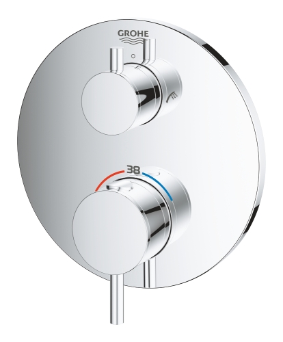 Grohe Ankastre Termost. Banyo Bat. 2 Çıkışlı Atrio Krom- 24138003 - Thumbnail