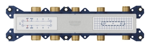 Grohe Aqua Tiles Ankastre Termostatik Montaj Gövdesi 3 Çıkışlı – 1068690000 - Thumbnail