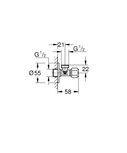 Grohe Ara Musluk 1/2"x1/2" Krom – 22025000 - 3