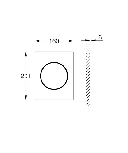 Grohe Arena Aqua Gömme Rezervuar Kumanda Paneli Krom – 1046450000 - Thumbnail
